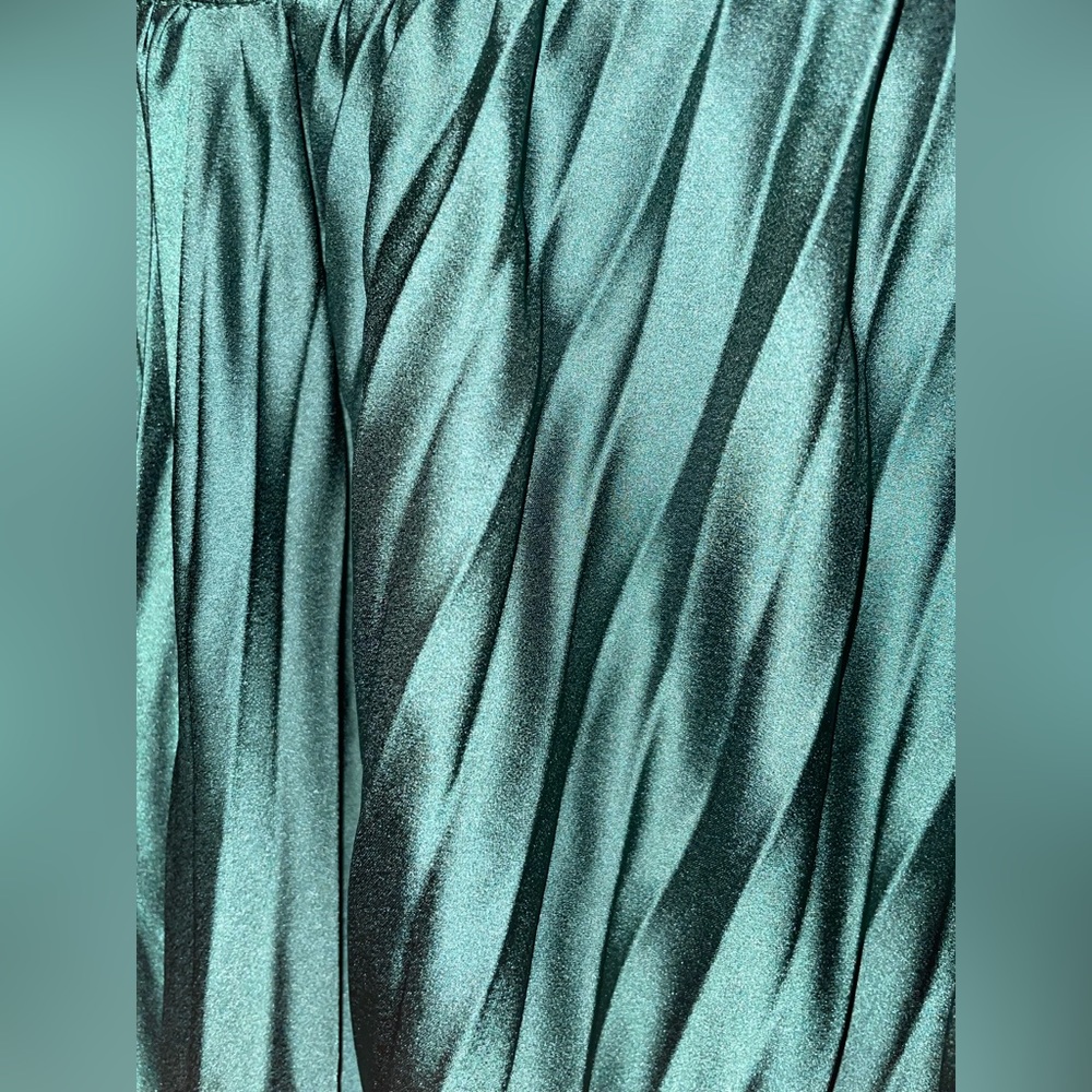 SHEIN L dark green maxi zippered skirt